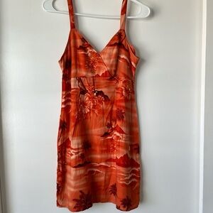 ☀️Anchor blue tropical dress